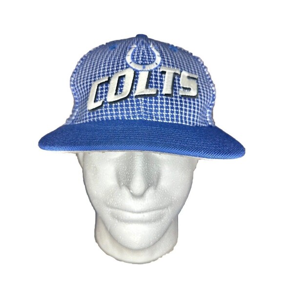 Vintage 90's Indianapolis Colts Logo Athletic Grid Adjustable Hat NWOT - Picture 1 of 7
